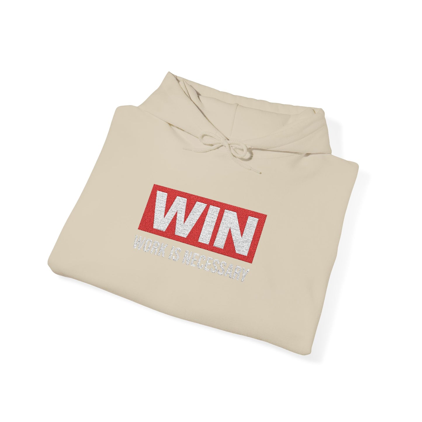 Embroidered w i n Hoodie - Unisex Sweatshirt