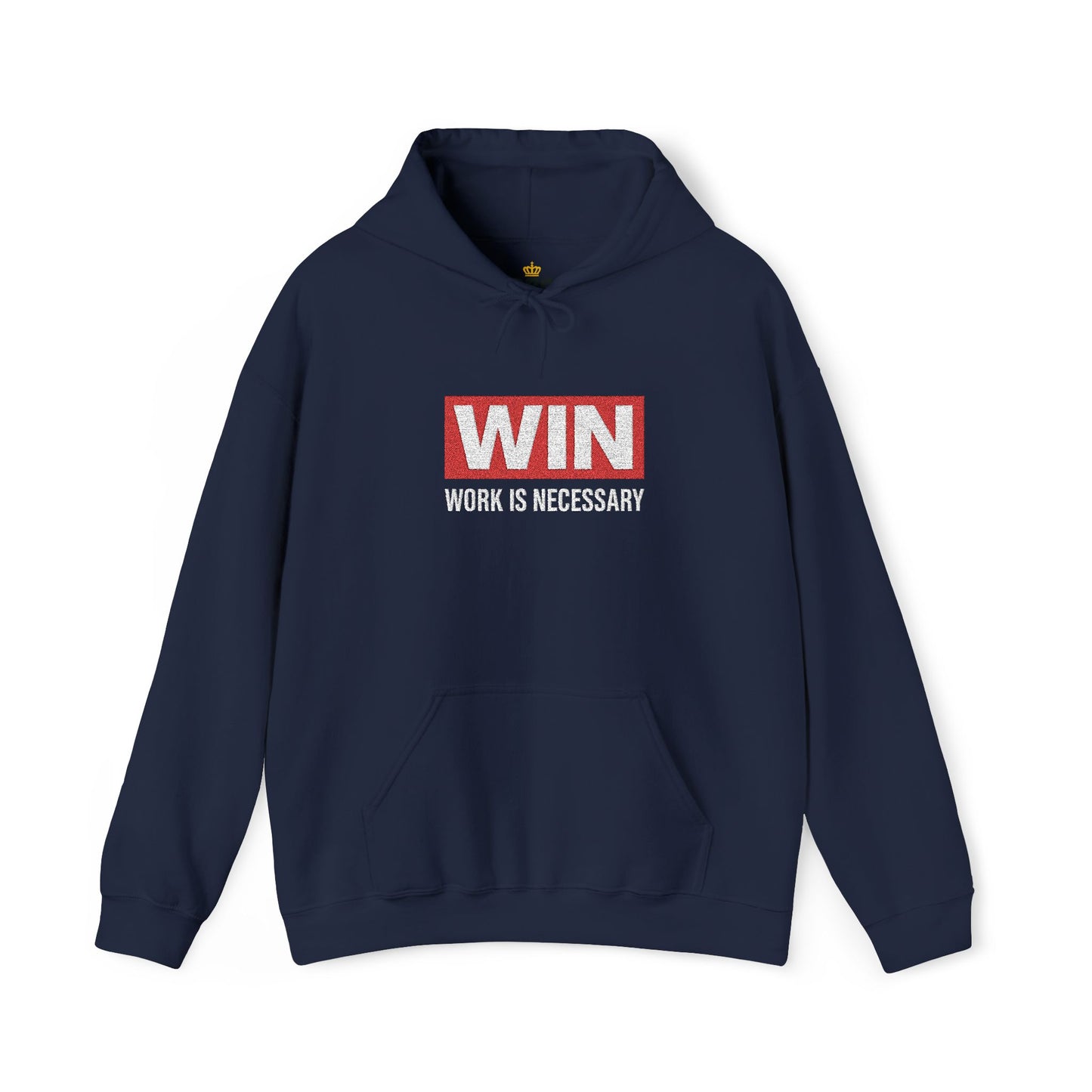 Embroidered w i n Hoodie - Unisex Sweatshirt