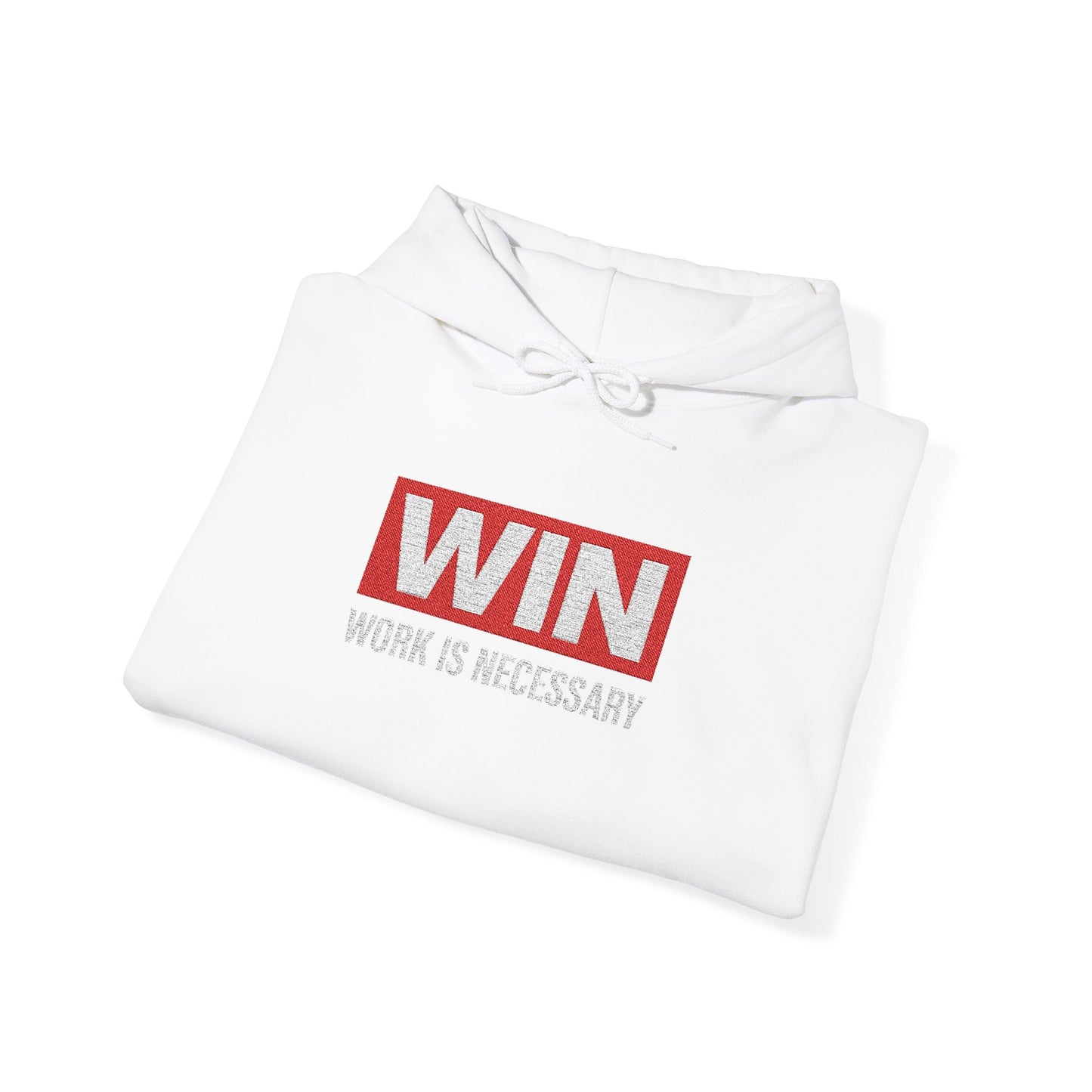 Embroidered w i n Hoodie - Unisex Sweatshirt