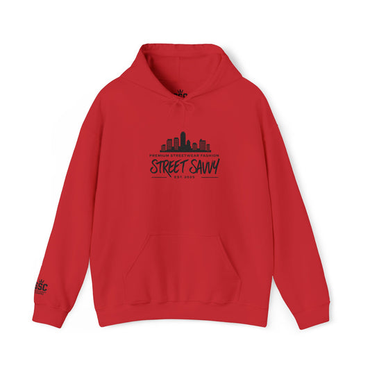 Embroidered City Skyline Hoodie
