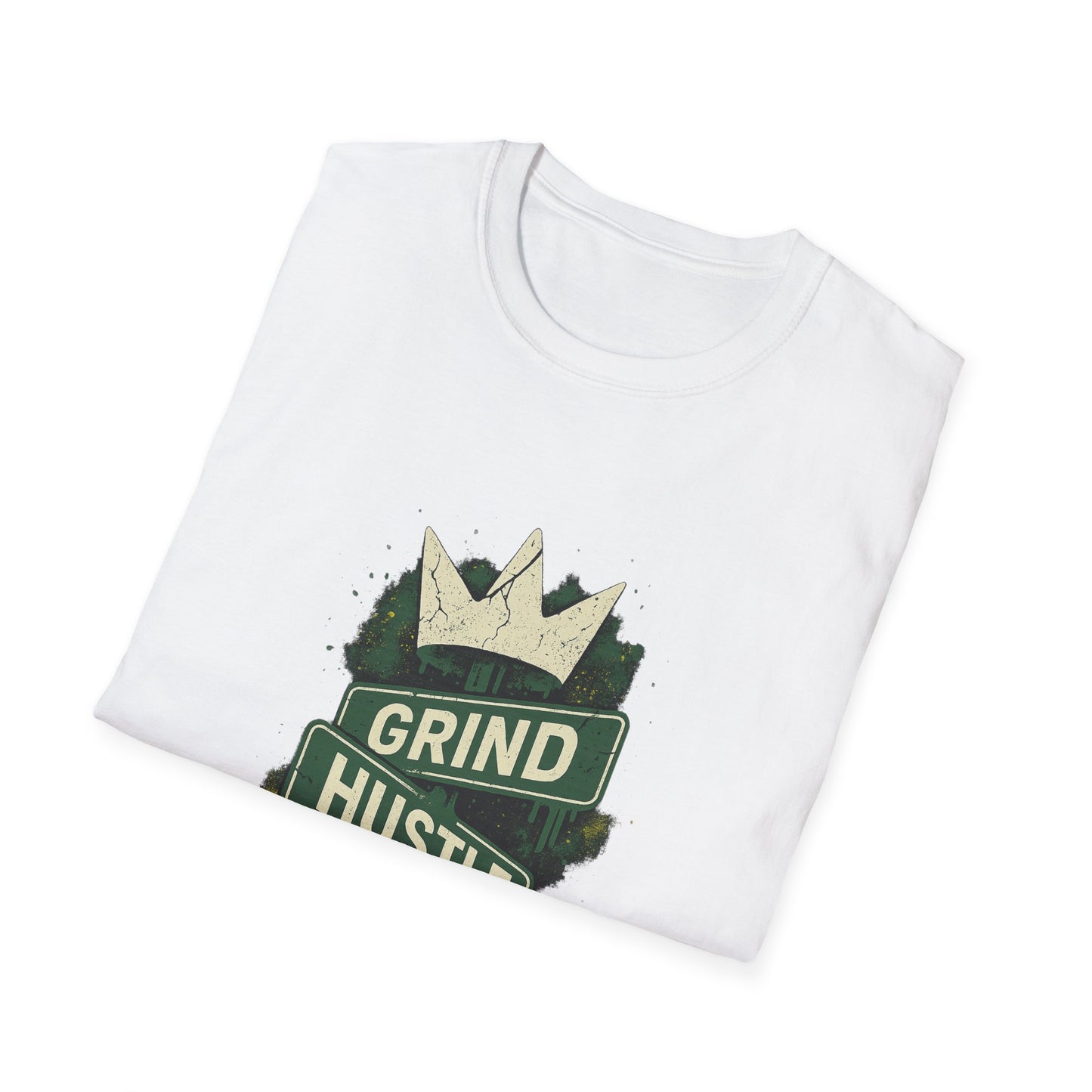 Motivational Hustle Tee - Grind Hustle Style, Casual Wear, Gift for Entrepreneurs, Graphic Tee, Everyday Motivation