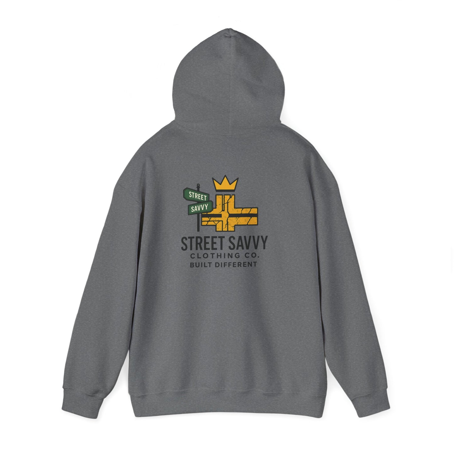 Street Savvy logo Hoodie - Built Different, Urban Style