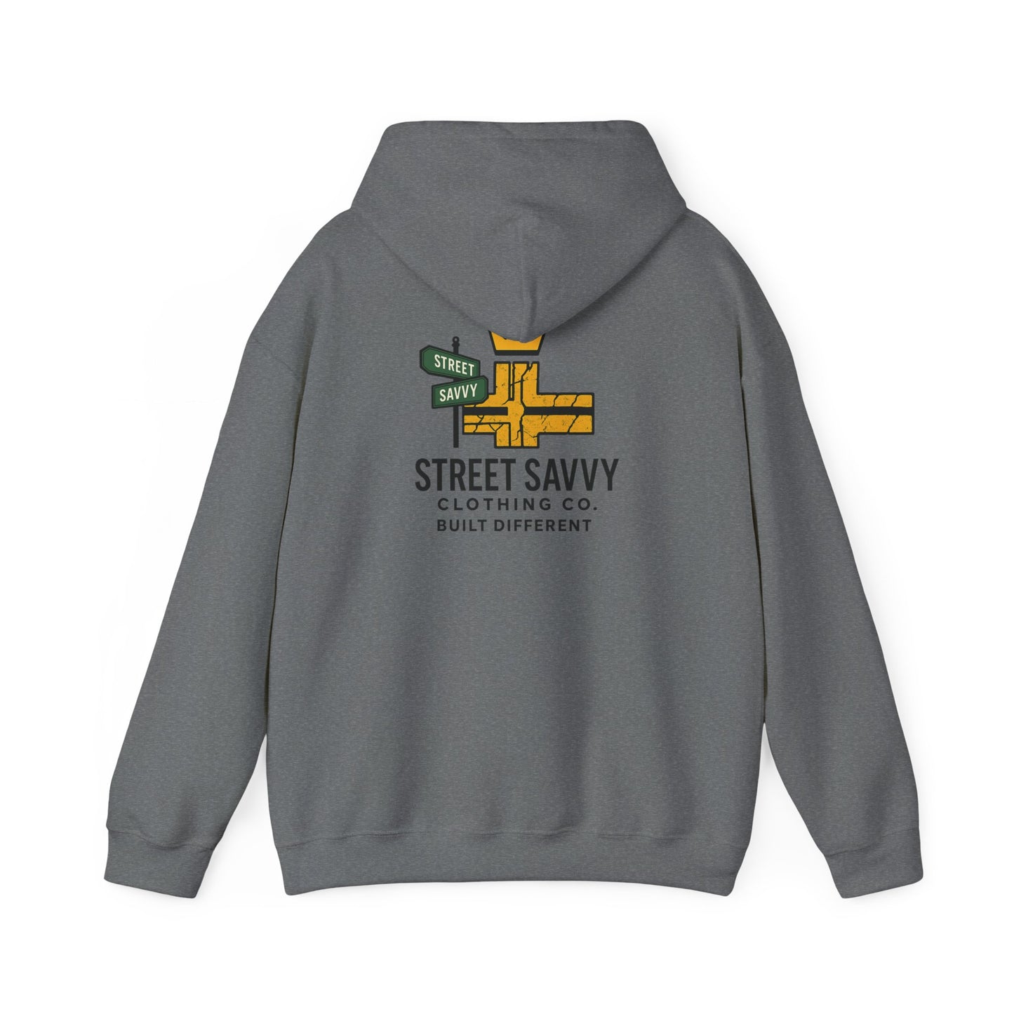 Street Savvy logo Hoodie - Built Different, Urban Style