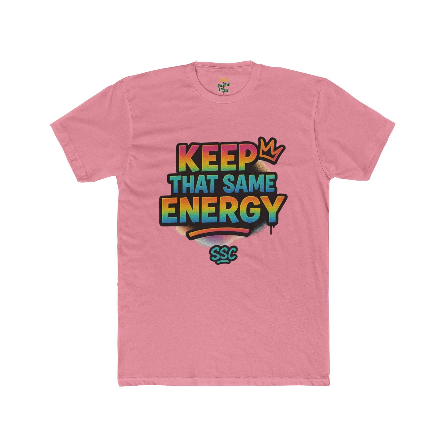 Vibrant Graphic Tee - Keep That Same Energy, Unisex Cotton Crew T-Shirt, Trendy Gift, Streetwear Style, Ideal for Summer Outings, [...]