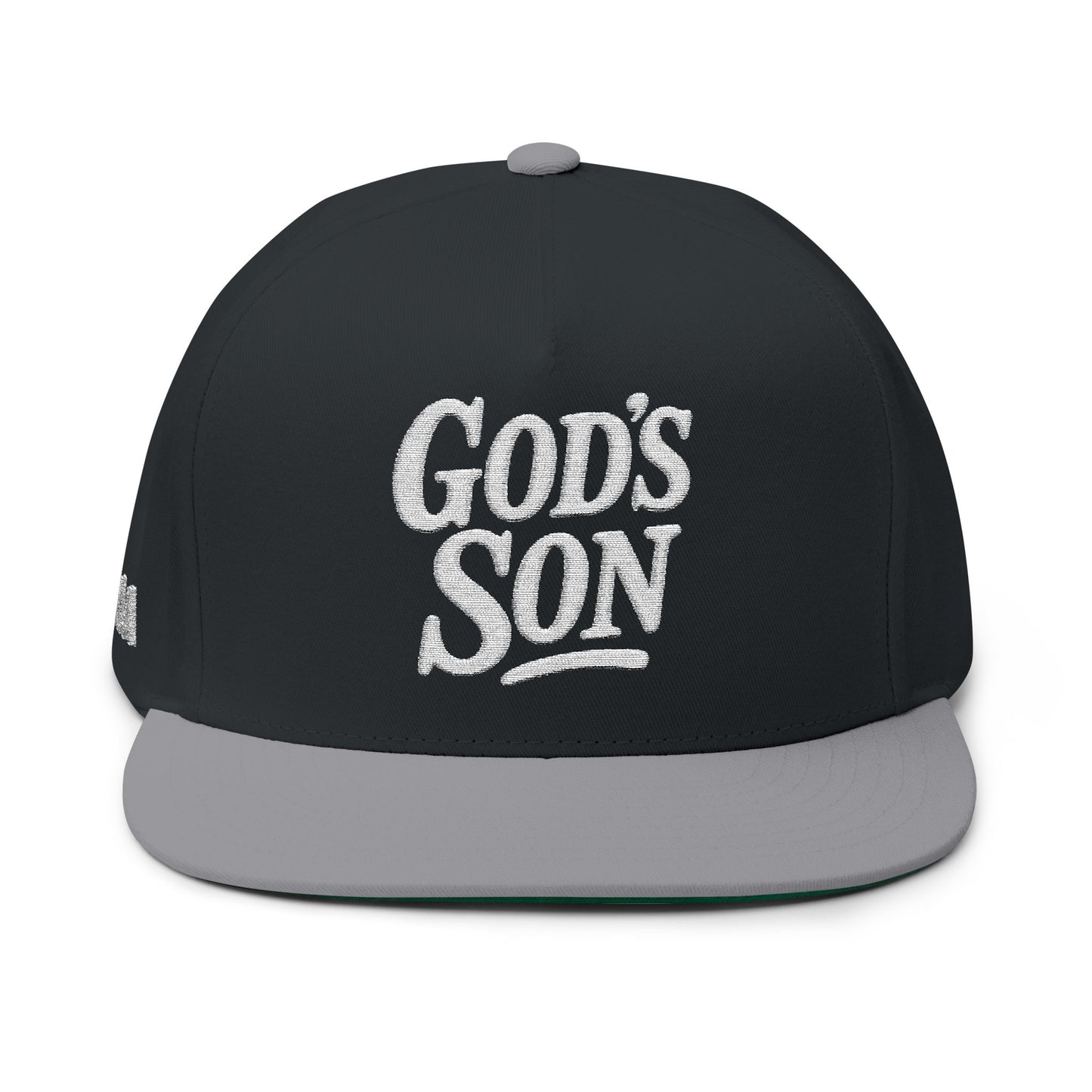 God's Son Embroidered Flat Bill Cap - Stylish Headwear for Faith-Based Fashion