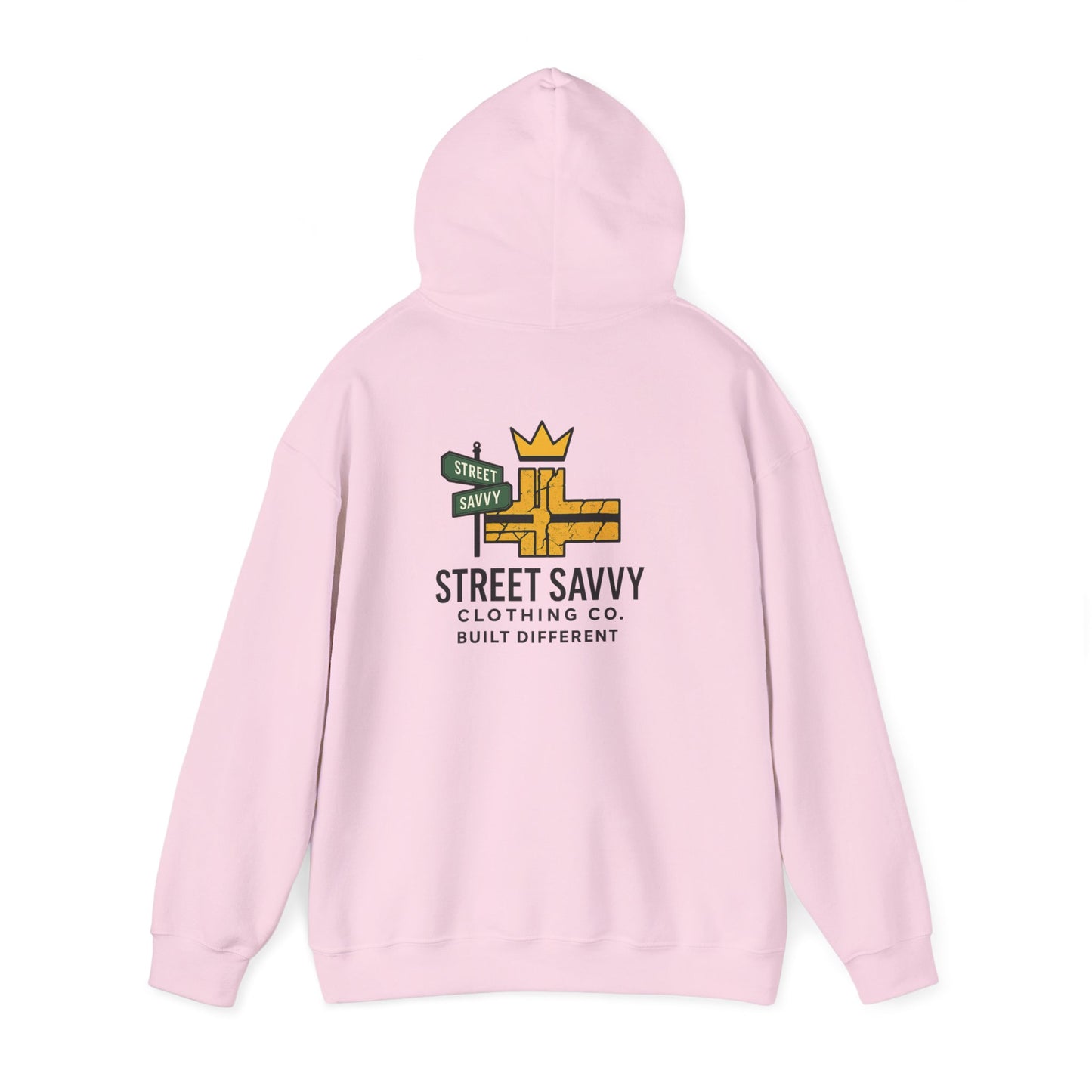 Street Savvy logo Hoodie - Built Different, Urban Style