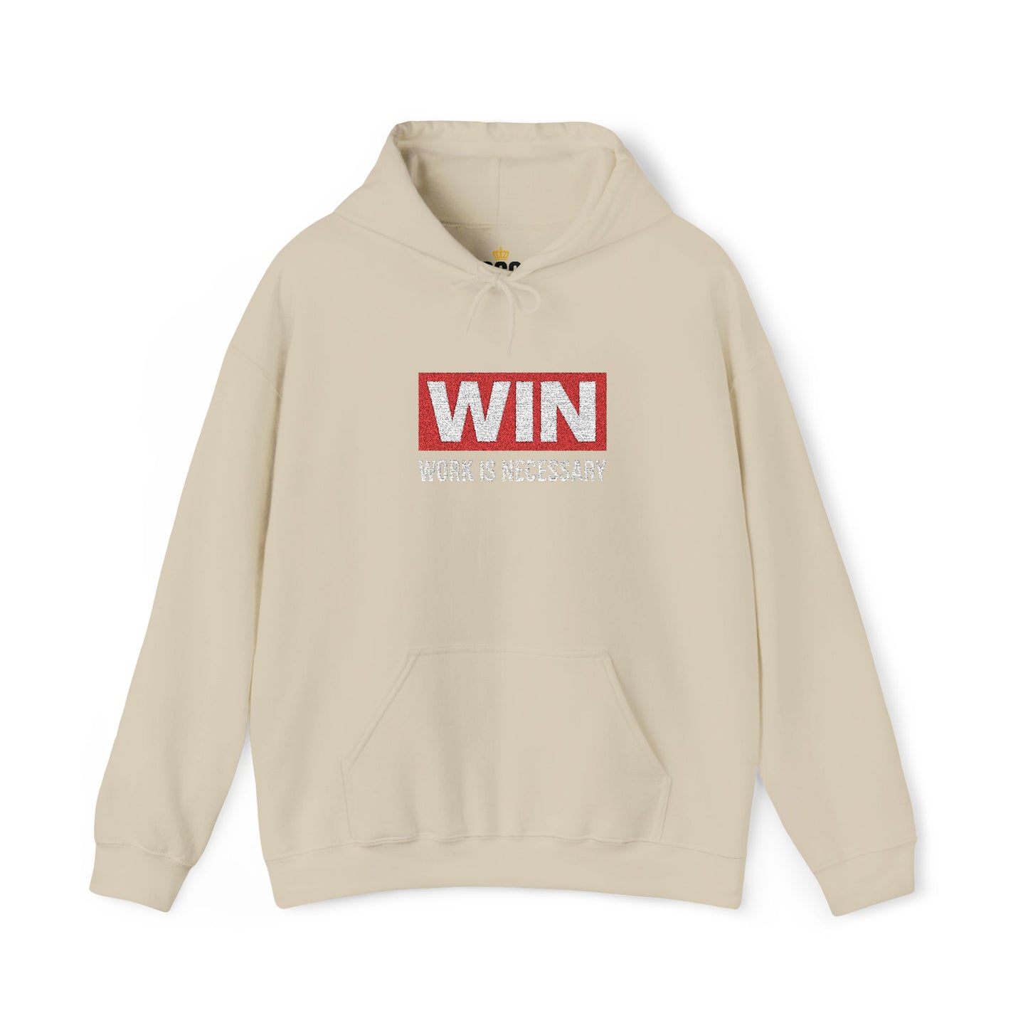 Embroidered w i n Hoodie - Unisex Sweatshirt
