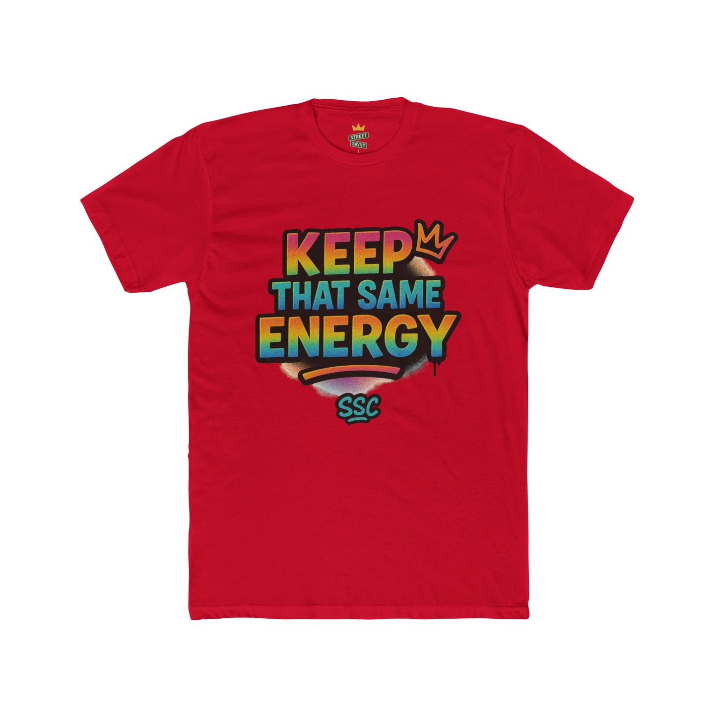 Vibrant Graphic Tee - Keep That Same Energy, Unisex Cotton Crew T-Shirt, Trendy Gift, Streetwear Style, Ideal for Summer Outings, [...]