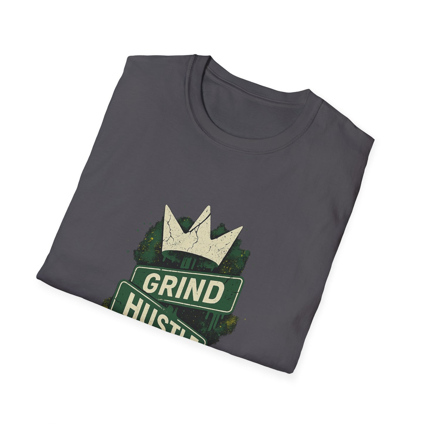 Motivational Hustle Tee - Grind Hustle Style, Casual Wear, Gift for Entrepreneurs, Graphic Tee, Everyday Motivation