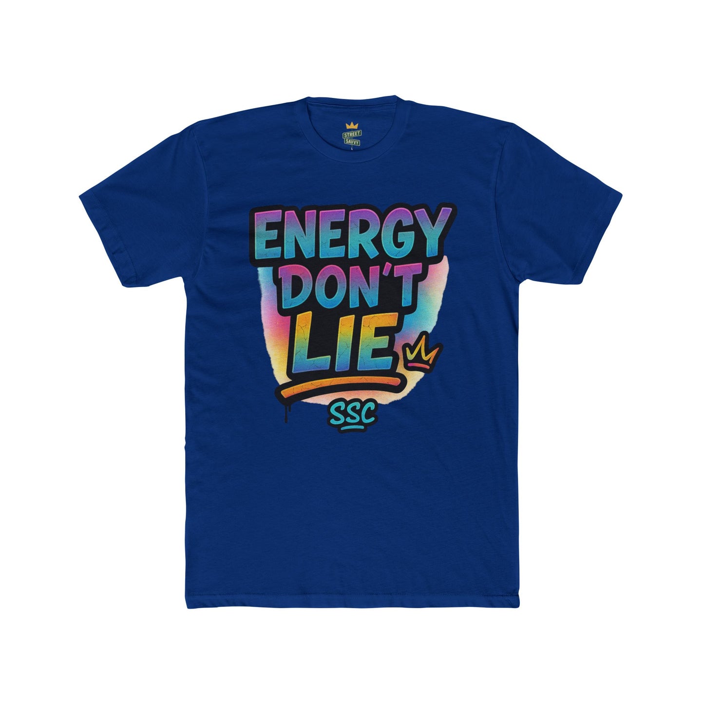 Energy Don't Lie Unisex Cotton Crew Tee | Vibrant Streetwear, Casual Everyday Wear, Gift for Friends, Unique Statement Shirt
