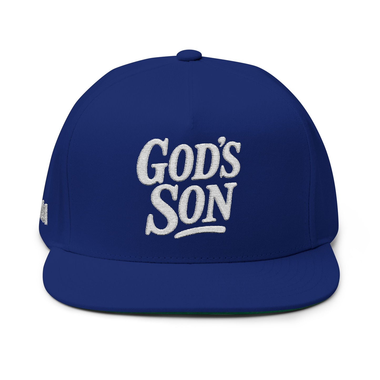 God's Son Embroidered Flat Bill Cap - Stylish Headwear for Faith-Based Fashion