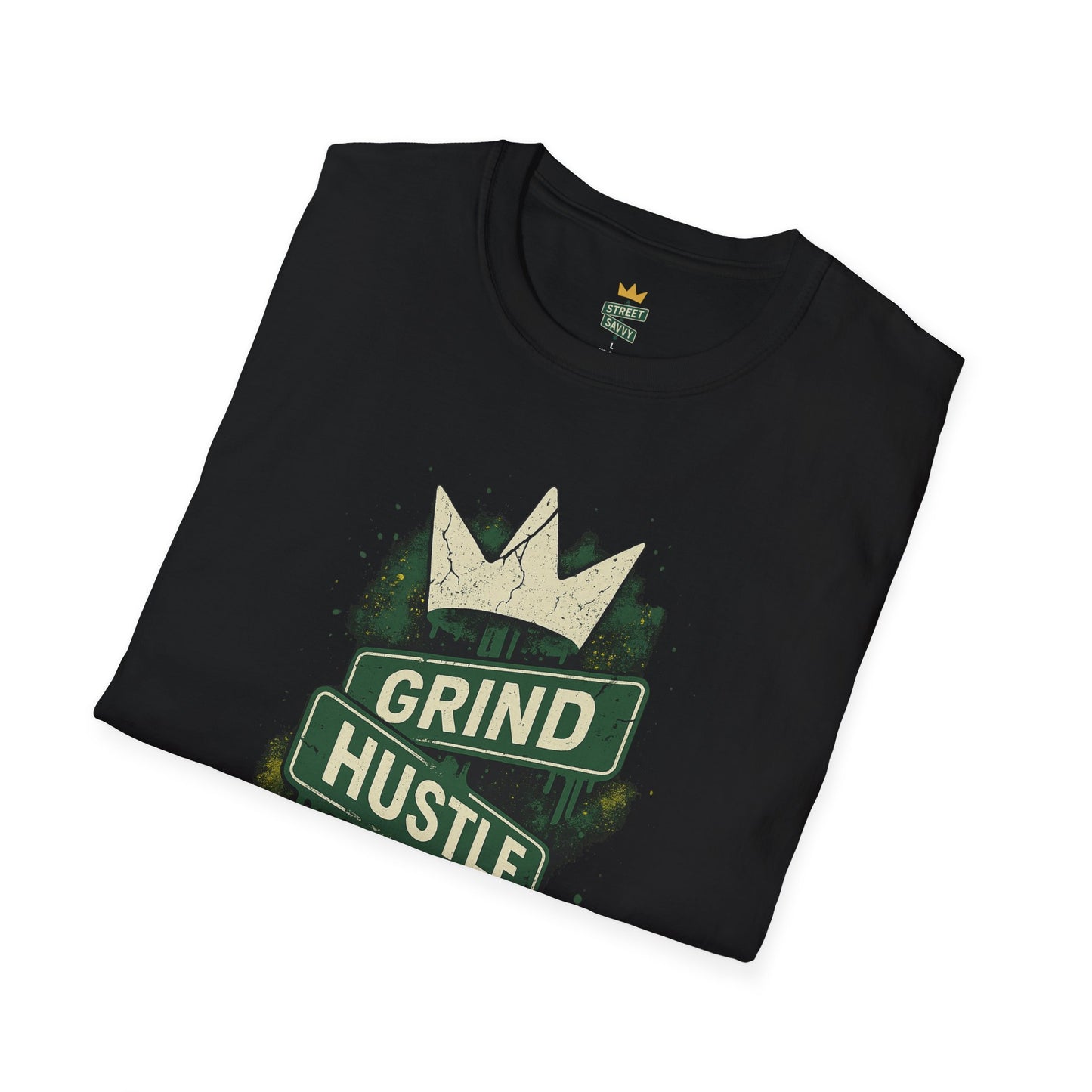 Motivational Hustle Tee - Grind Hustle Style, Casual Wear, Gift for Entrepreneurs, Graphic Tee, Everyday Motivation