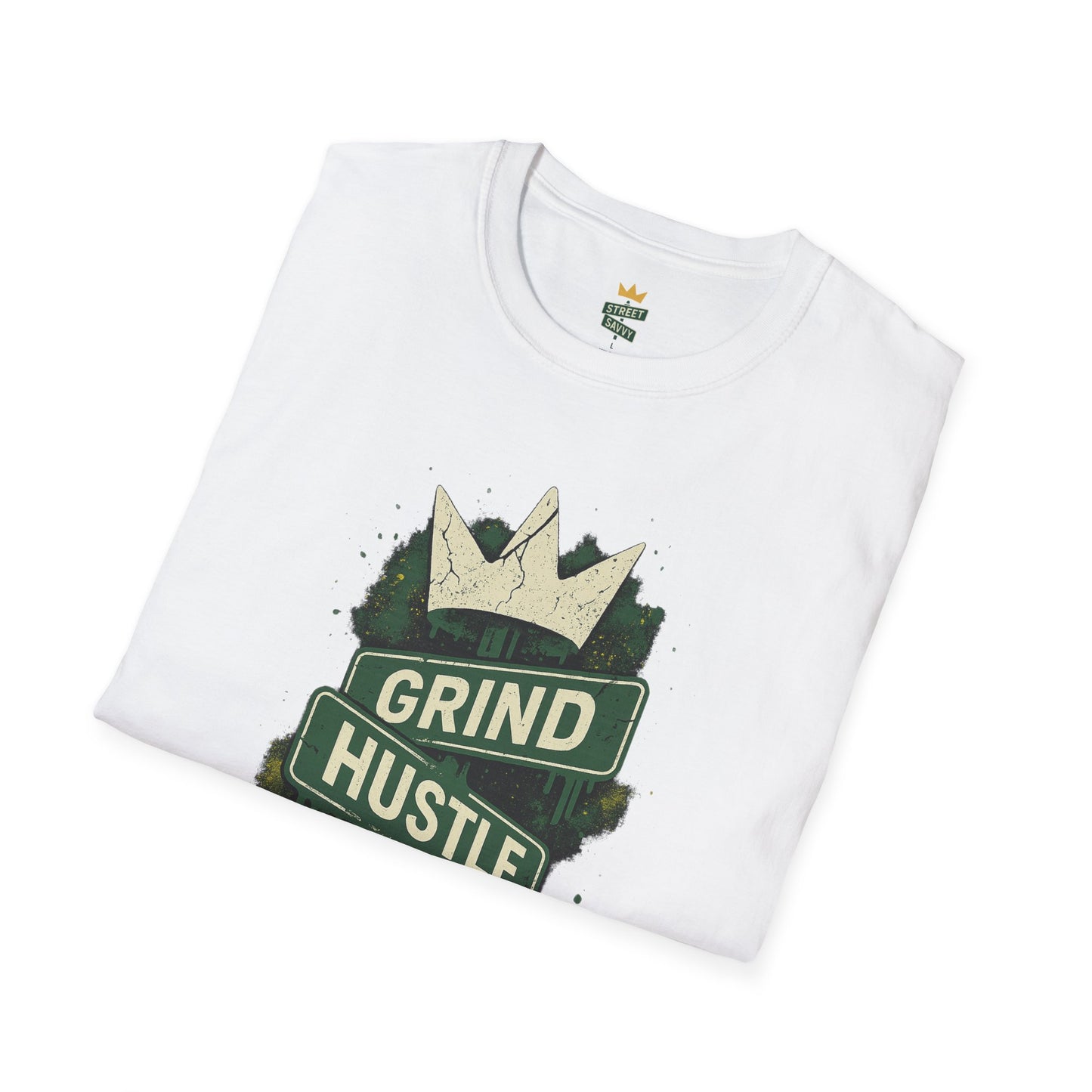 Motivational Hustle Tee - Grind Hustle Style, Casual Wear, Gift for Entrepreneurs, Graphic Tee, Everyday Motivation