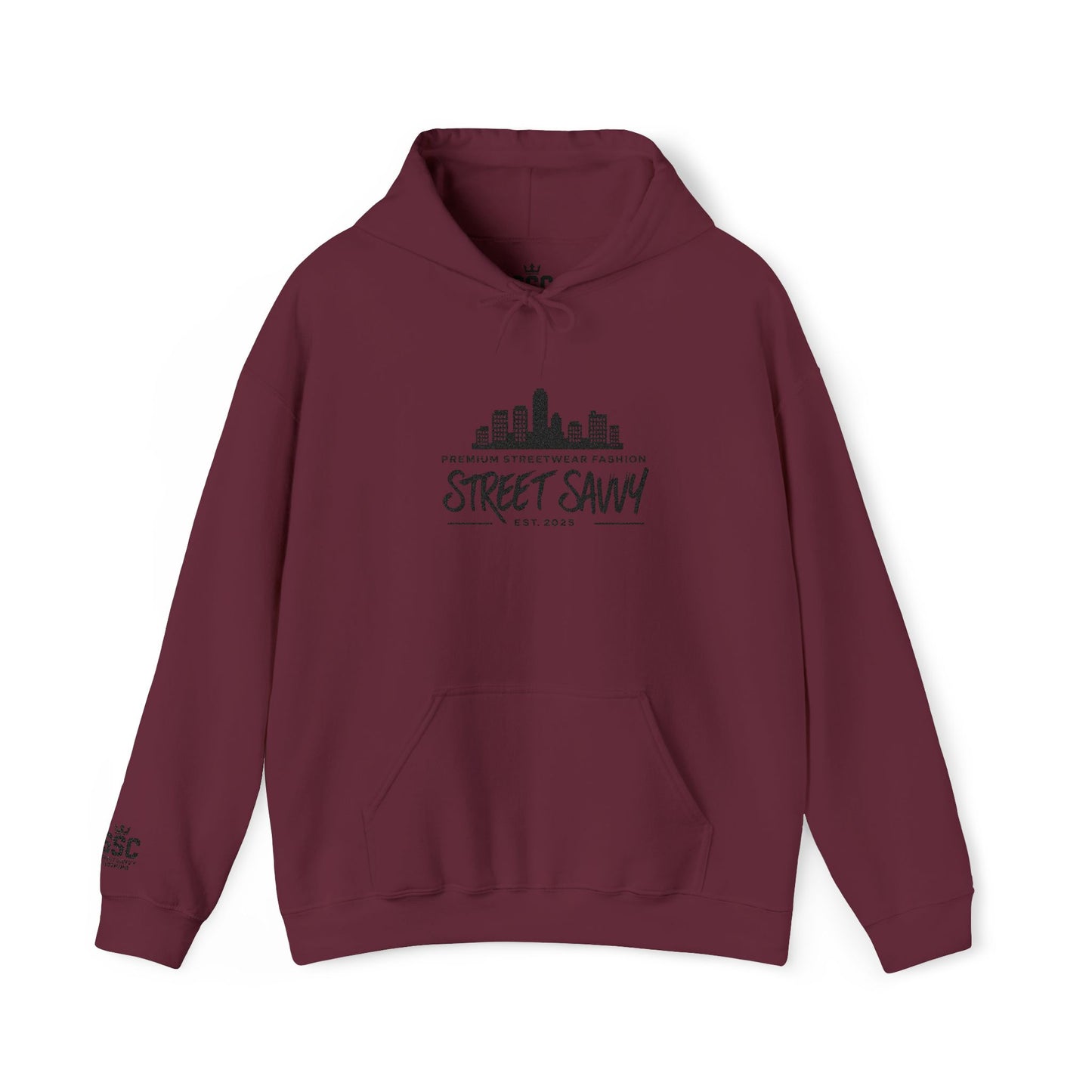 Embroidered City Skyline Hoodie