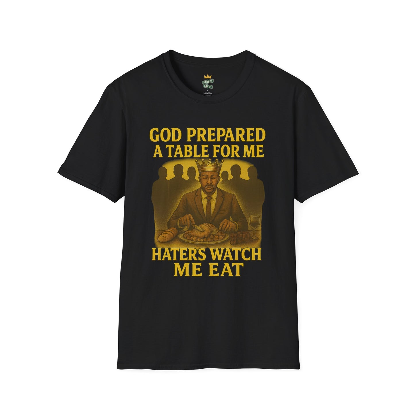 God Prepared a Table for Me Tee, Inspirational Unisex Shirt, Motivational T-Shirt, Empowerment Gift, Faith-Based Apparel