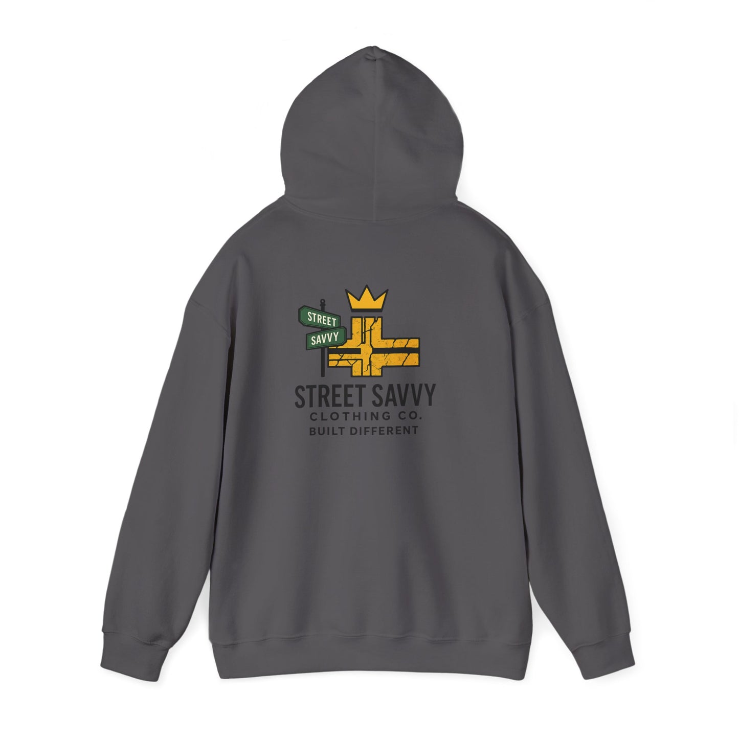 Street Savvy logo Hoodie - Built Different, Urban Style