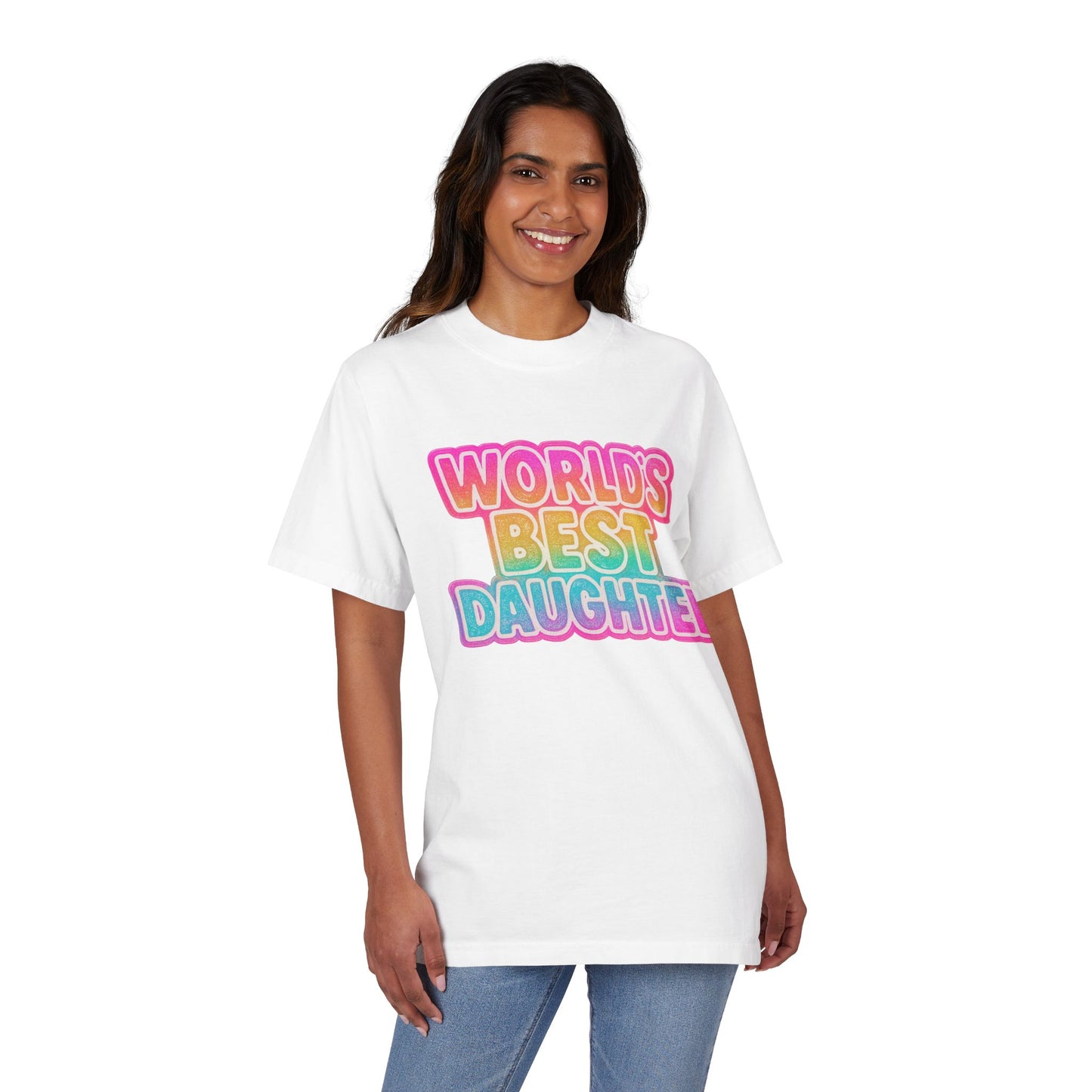 World's Best Daughter T-Shirt — Colorful Retro Graphic Tee for Girls & Moms' Gifts