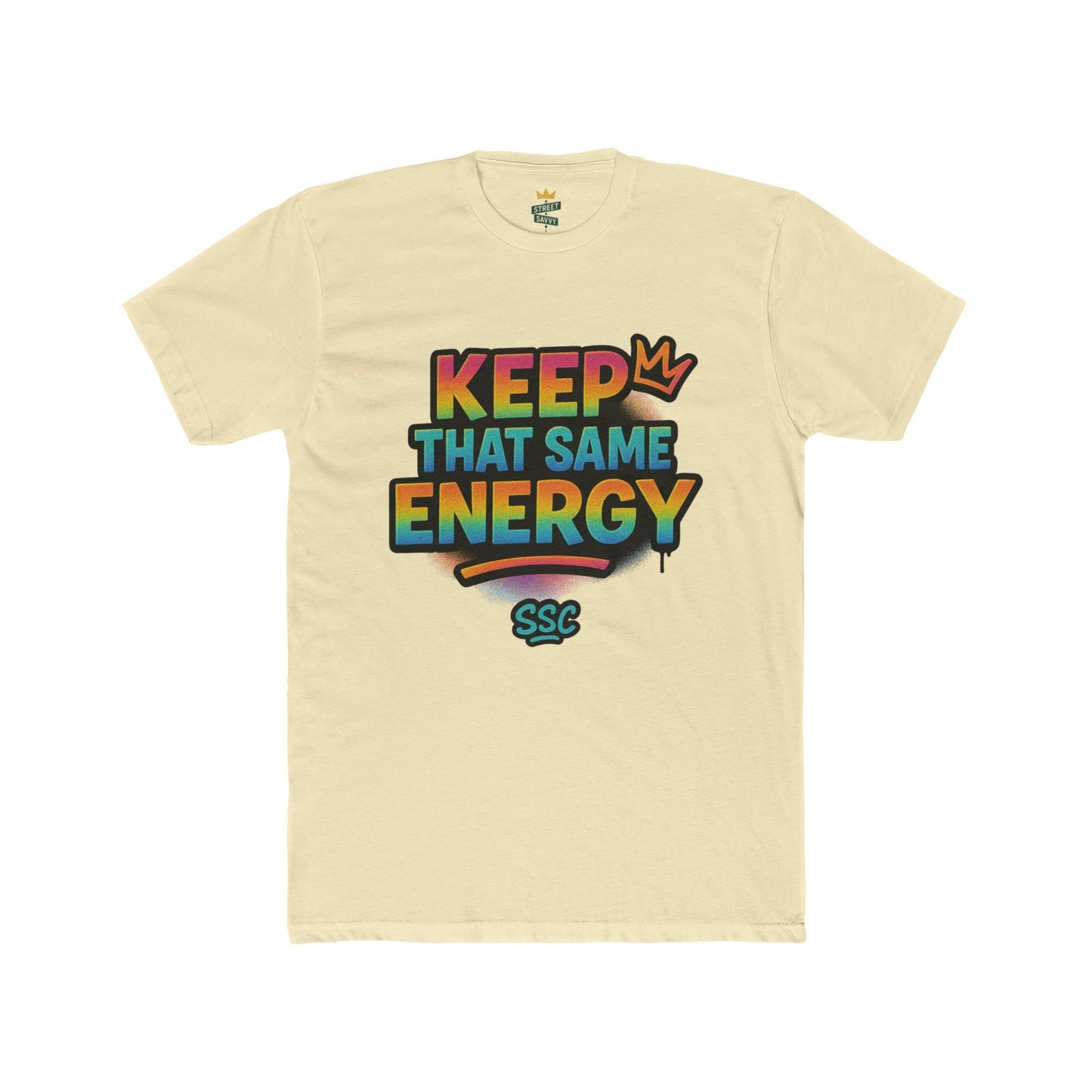 Vibrant Graphic Tee - Keep That Same Energy, Unisex Cotton Crew T-Shirt, Trendy Gift, Streetwear Style, Ideal for Summer Outings, [...]