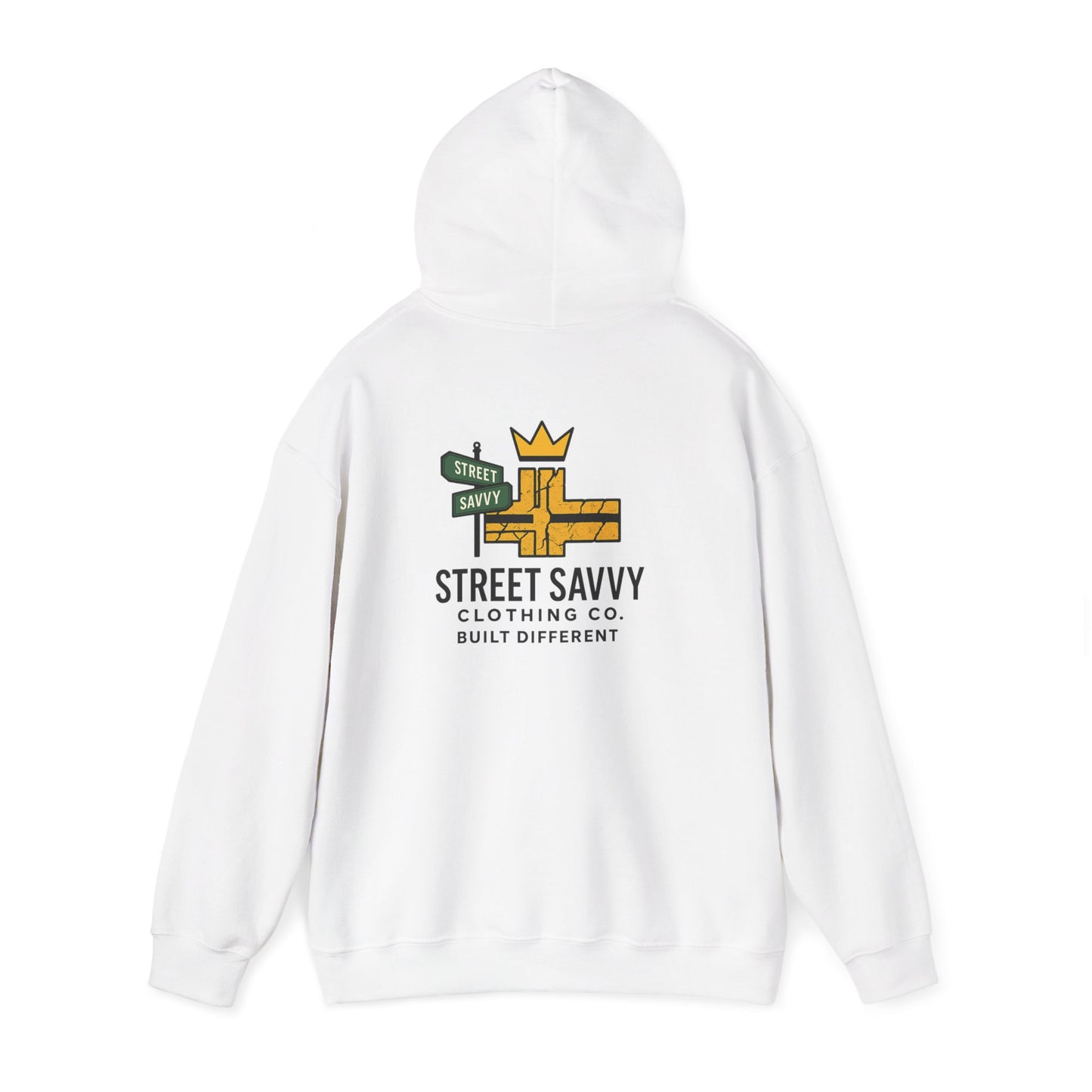 Street Savvy logo Hoodie - Built Different, Urban Style
